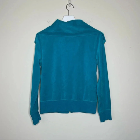 MICHAEL MICHAEL KORS Velvet Zip-Front Track Jacket in cobalt blue Y2K - Picture 7 of 10